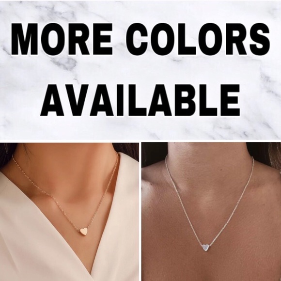 ⚜️[𝟯/$𝟭𝟴]⚜️Gold Heart Simple Dainty Choker NEW - Picture 7 of 9